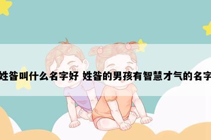 姓昝叫什么名字好 姓昝的男孩有智慧才气的名字