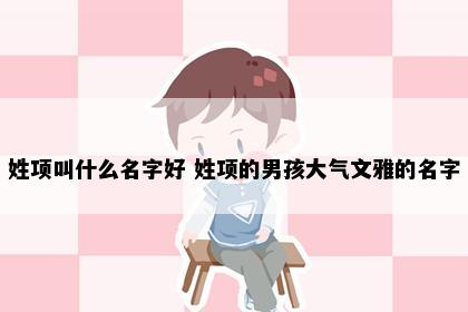 姓项叫什么名字好 姓项的男孩大气文雅的名字