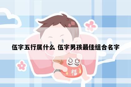 伍字五行属什么 伍字男孩最佳组合名字