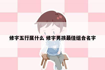 修字五行属什么 修字男孩最佳组合名字